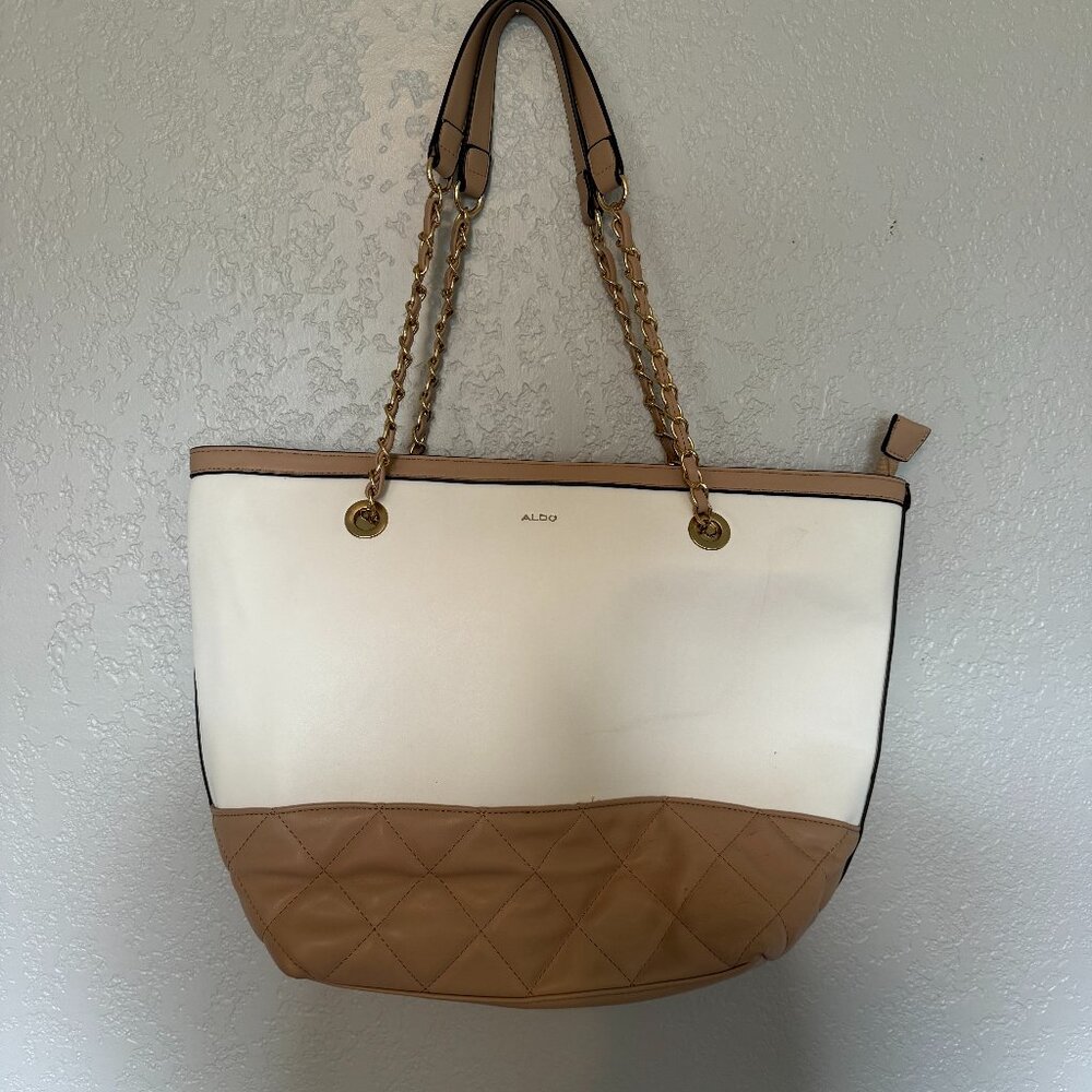 White & Brown Aldo Purse